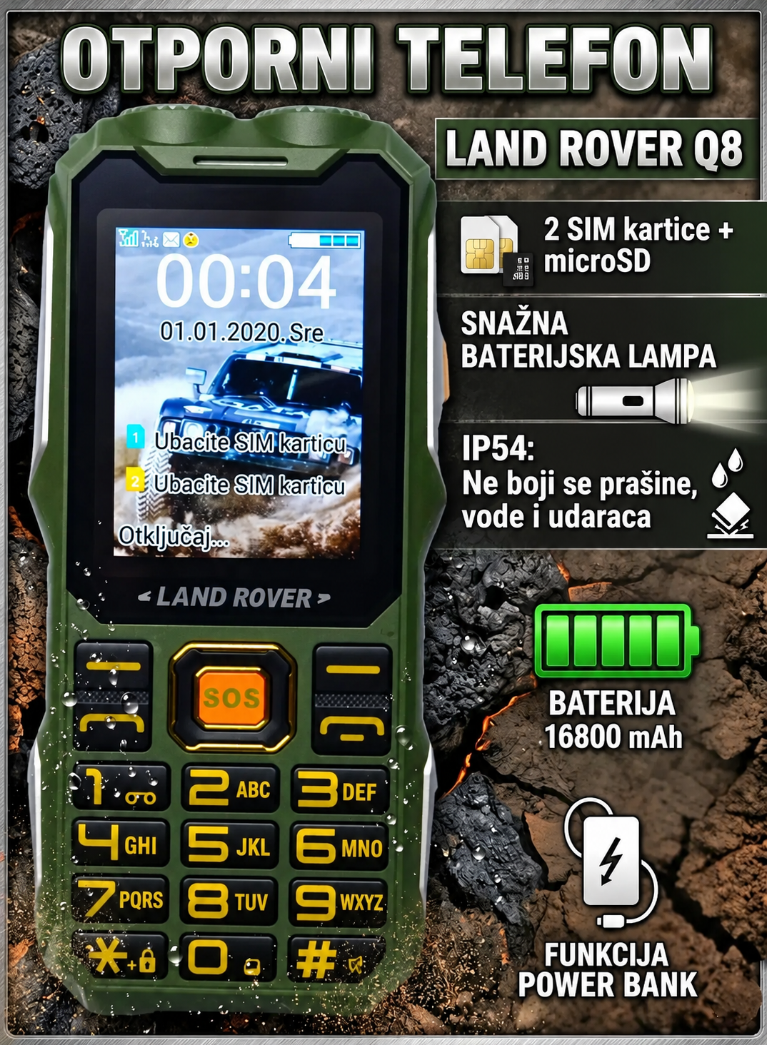 NAJOTPORNIJI TELEFON - LAND ROVER Q8