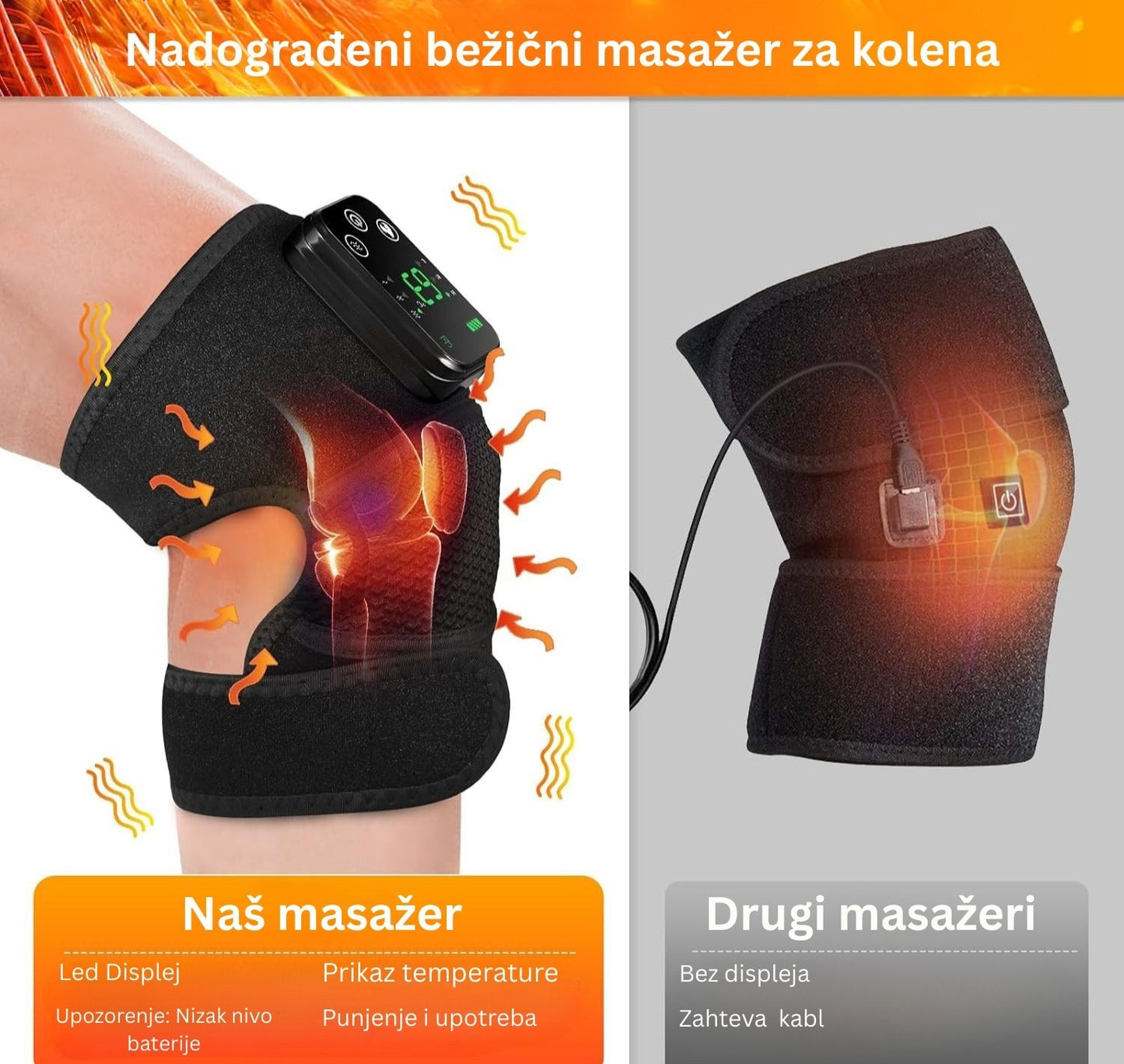 MASAŽER I GREJAČ ZA KOLENA