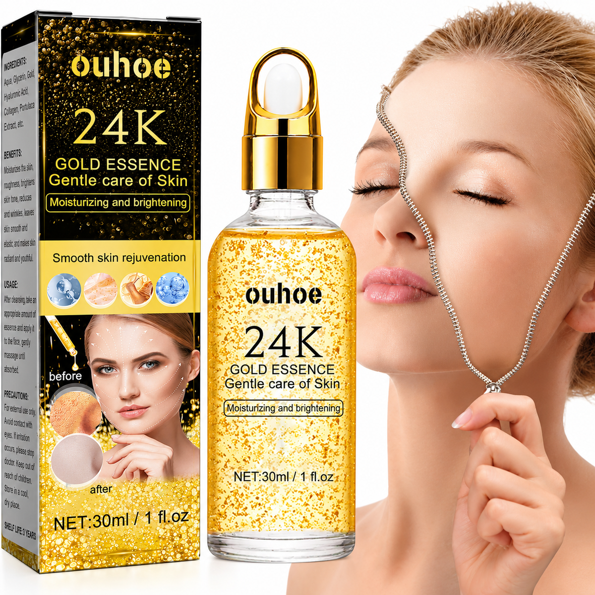 ZLATNI SERUM ZA LICE PROTIV STARENJA