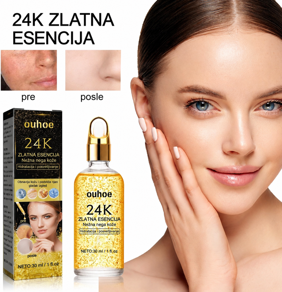 ZLATNI SERUM ZA LICE PROTIV STARENJA
