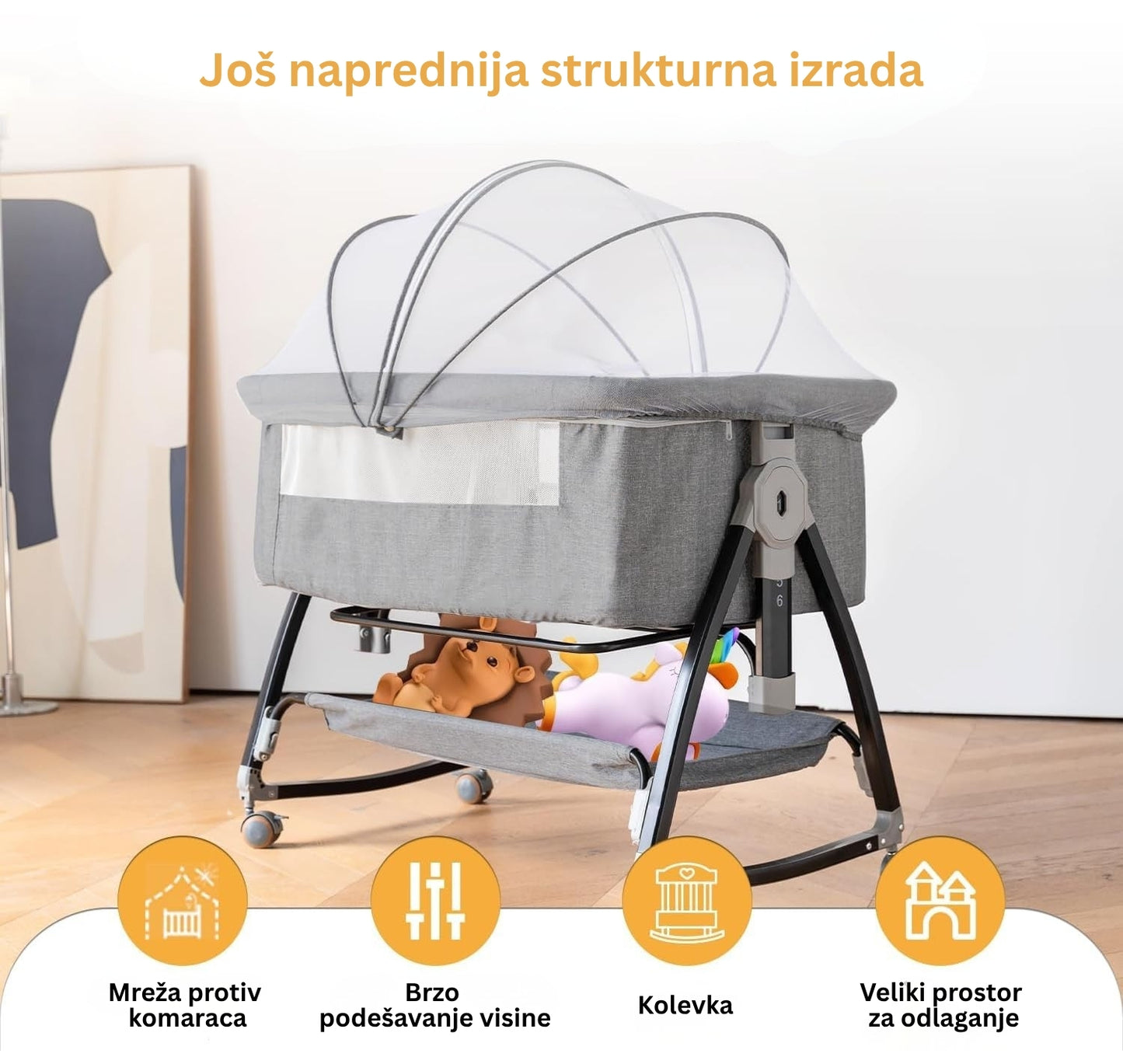 3 U 1 KREVETAC I KOLEVKA ZA BEBE