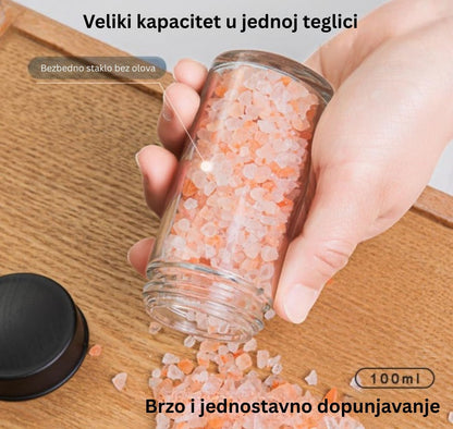 ROTIRAJUĆI ORGANIZATOR ZA ZAČINE + 18 TEGLICA
