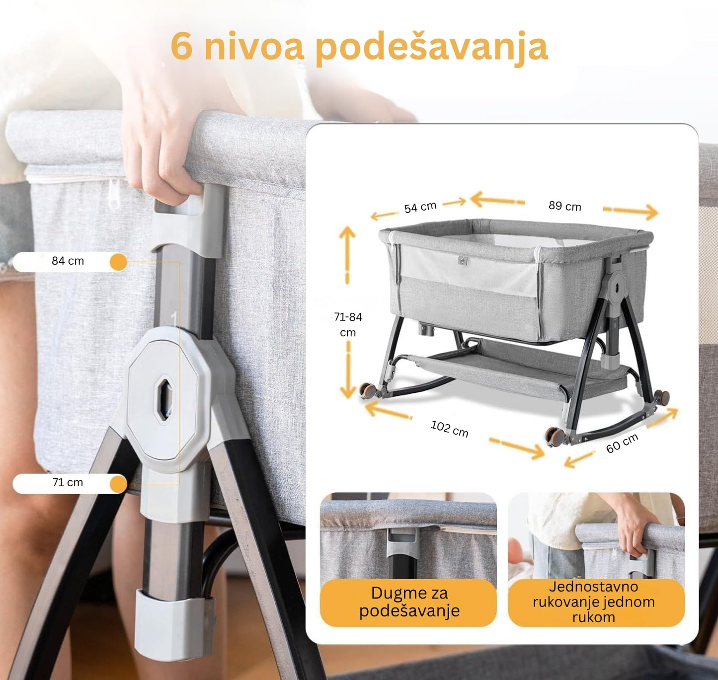 3 U 1 KREVETAC I KOLEVKA ZA BEBE