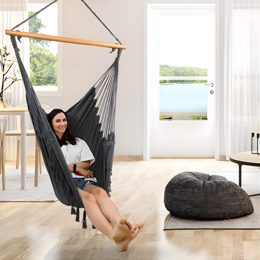 boho viseca bastenska platnena ljuljaska