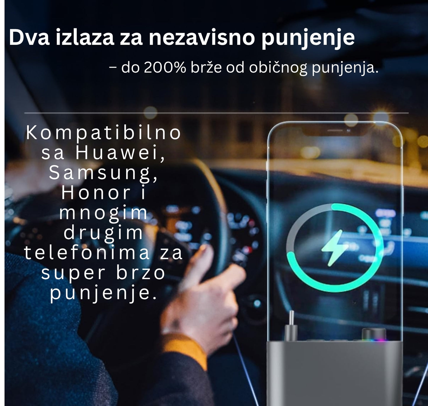 SUPER BRZI AUTO PUNJAČ