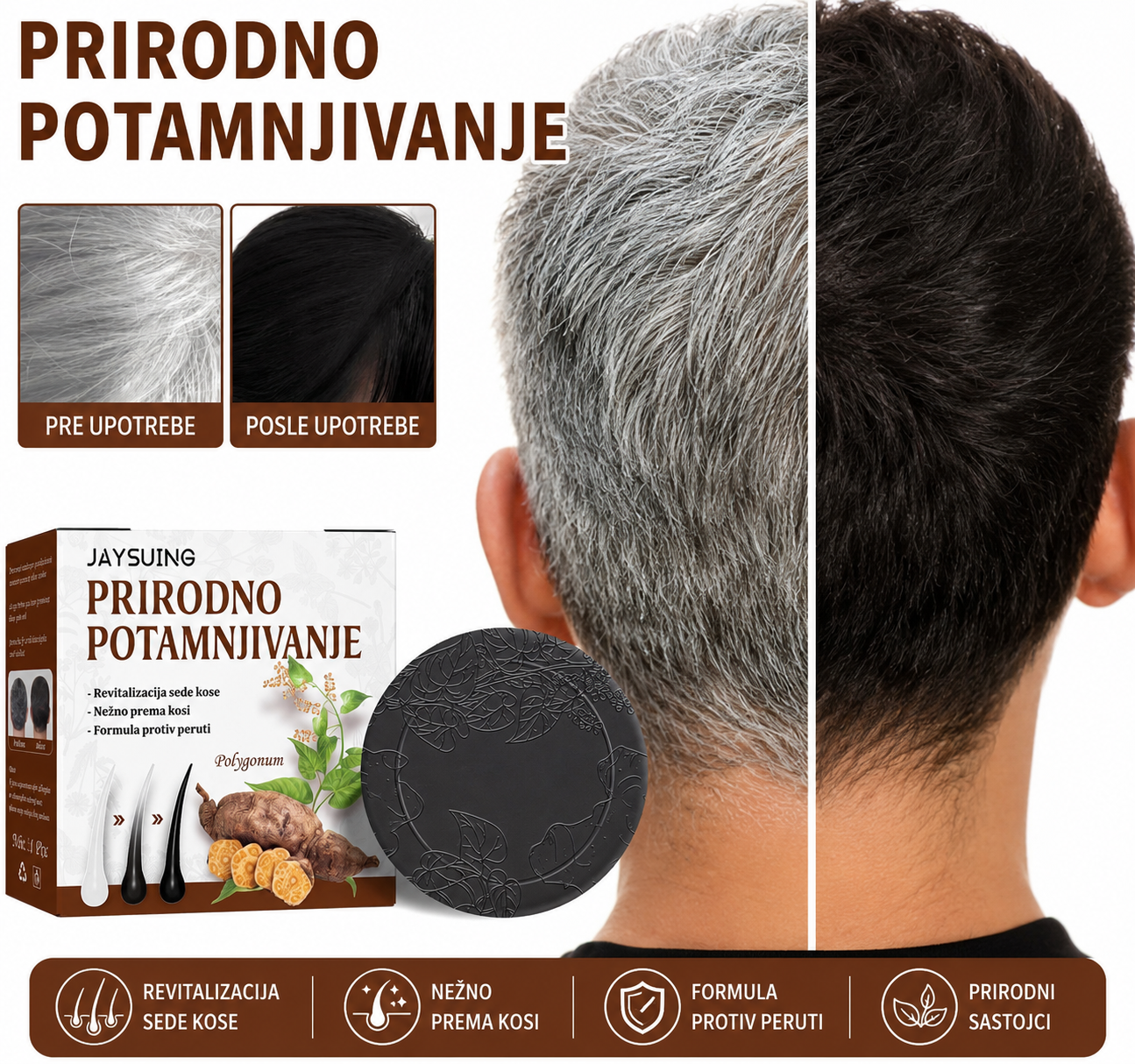 NEGUJUĆI ŠAMPON  ZA POTAMNJIVANJE SEDIH