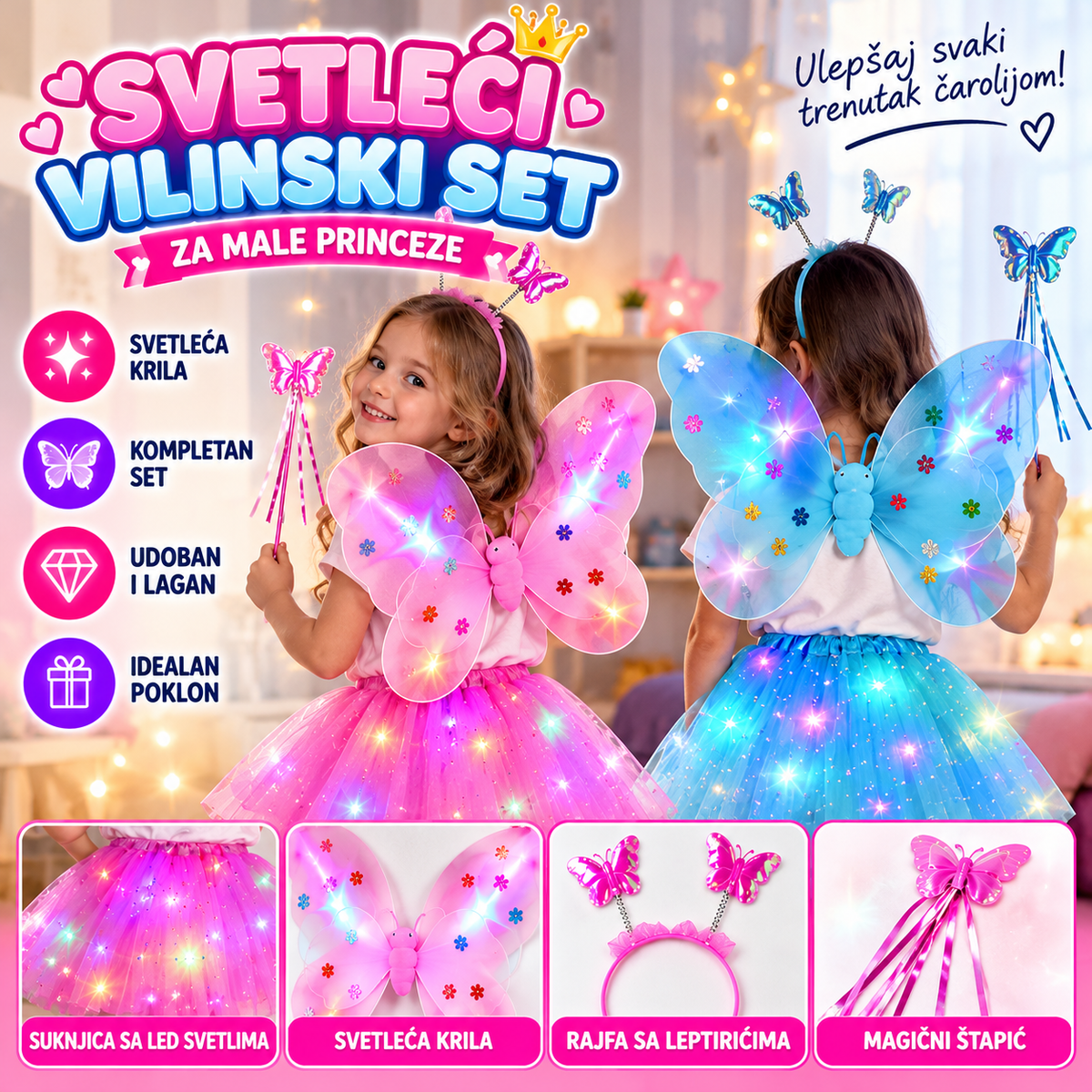 DEČIJI SVETLEĆI VILINSKI SET