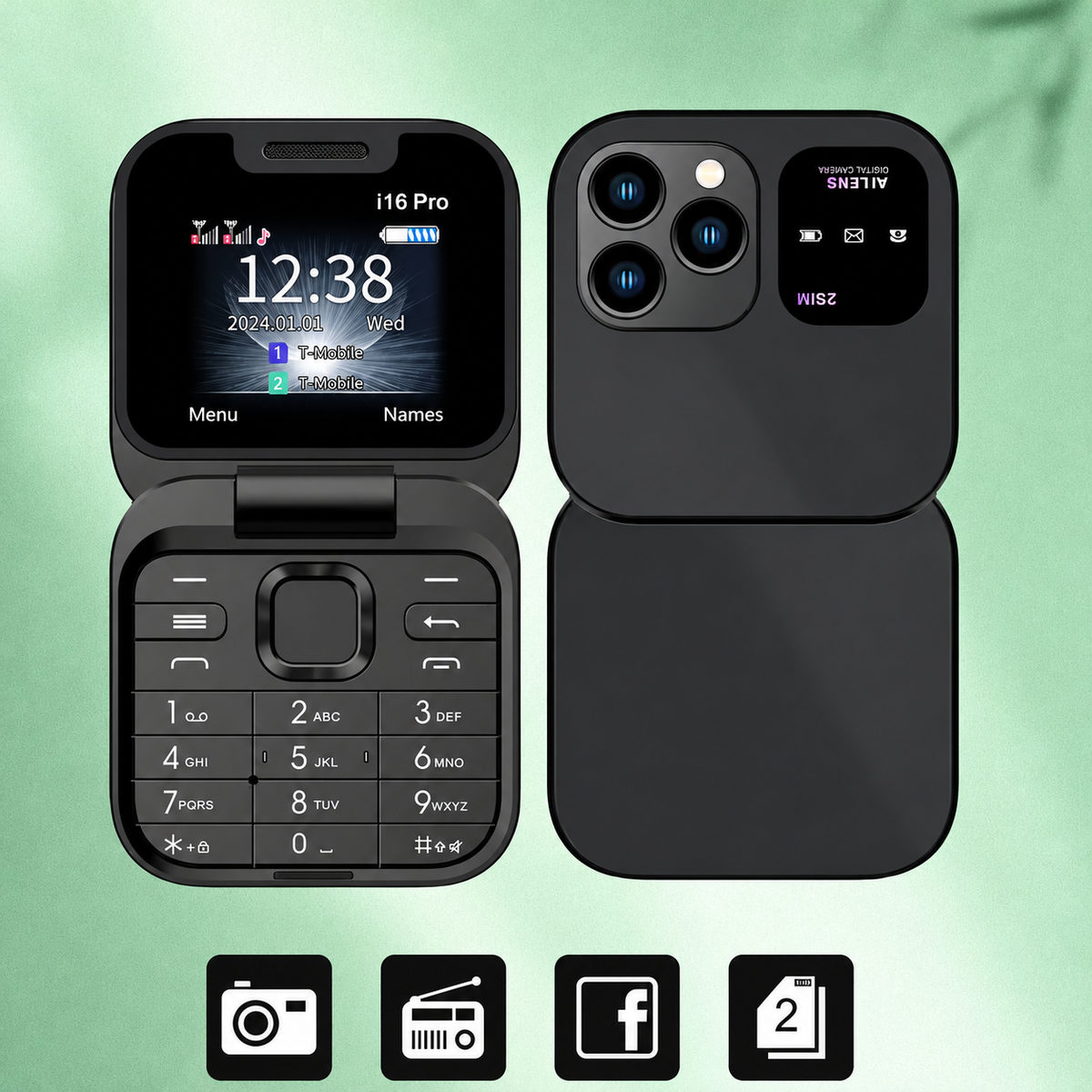 MINI SKLOPIVI TELEFON i16 PRO