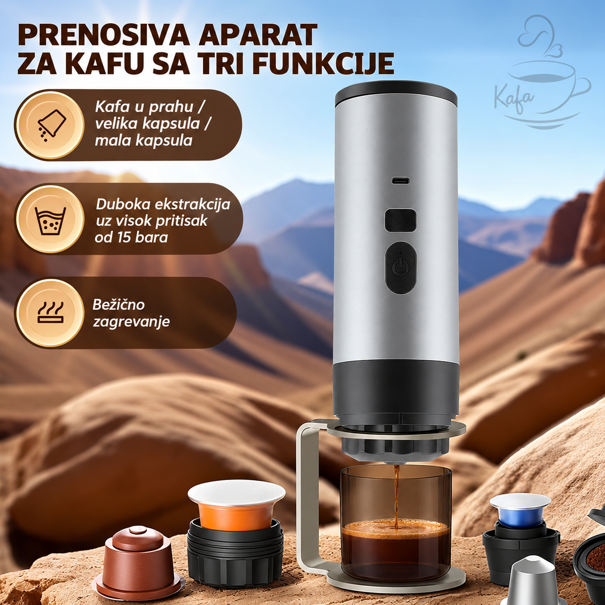 PRENOSIVI APARAT ZA KAFU