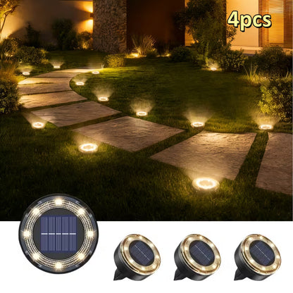 OKRUGLE SOLARNE LAMPE ZA DVORIŠTE (4 KOMADA)