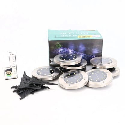 OKRUGLE SOLARNE LAMPE ZA DVORIŠTE (4 KOMADA)